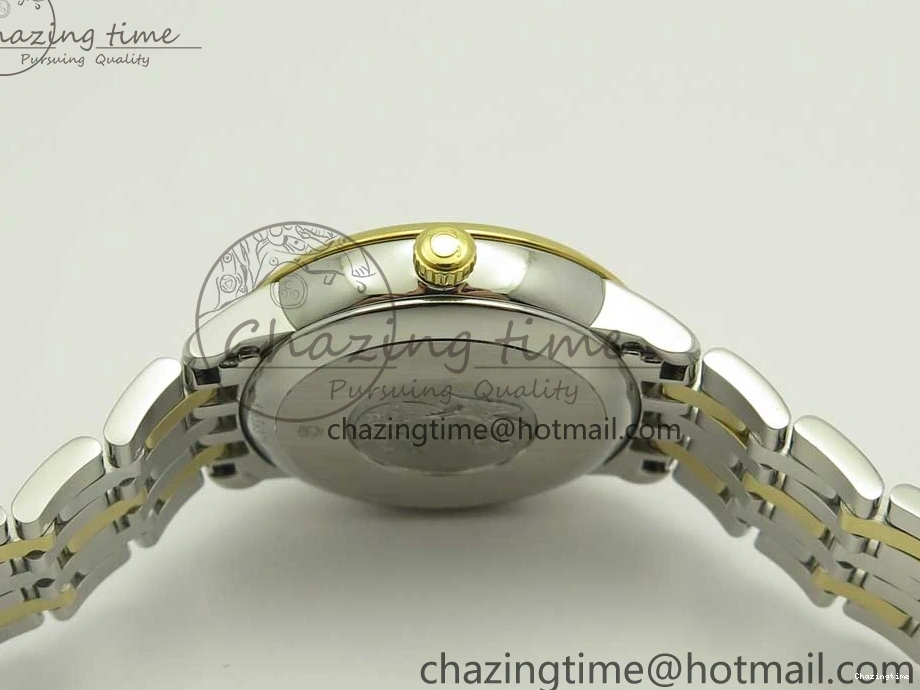 0106 Attractive De Ville Prestige Ladies 32.7mm SS MKF 1:1 Best Edition White Dial Roman Markers on SS YG Bracelet MIYOTA 7965